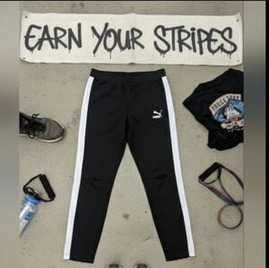 Puma Black White Stripe Leggings Size 1X